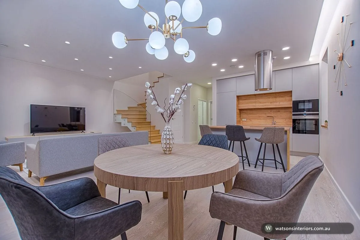 A bright, open-plan modern Australian living and dining space